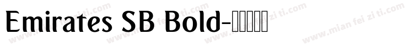 Emirates SB Bold字体转换